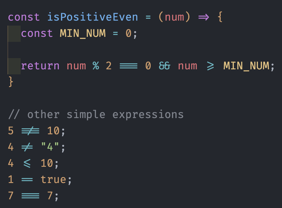 Font Ligature Screenshot